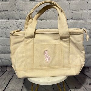 Polo by Ralph Lauren Beige Canvas Tote
